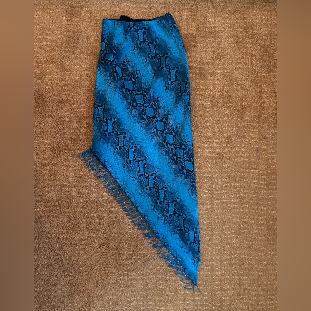Cache Blue Asymmetrical Skirt